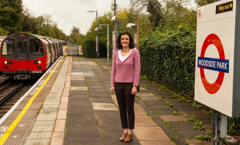 Theresa Villiers on the Northern Line at Woodside Park