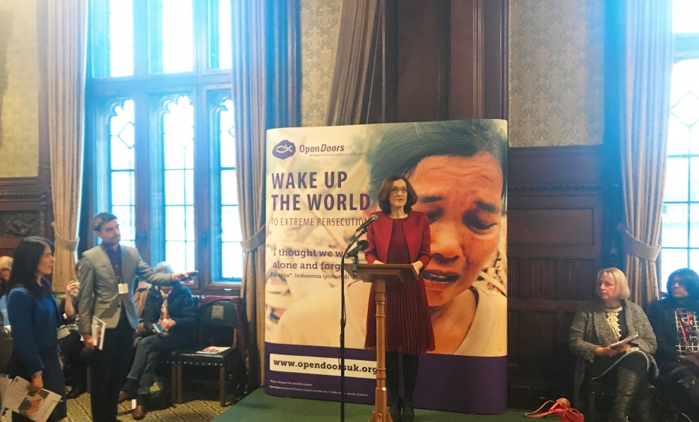 Theresa Villiers launches Open Doors World Watch List