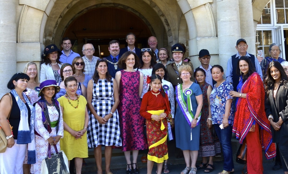 Villiers attends Pankhurst party to celebrate suffragettes