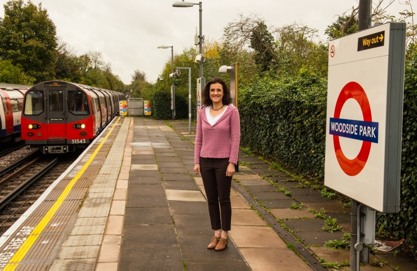 Theresa Villiers on the Northern Line at Woodside Park