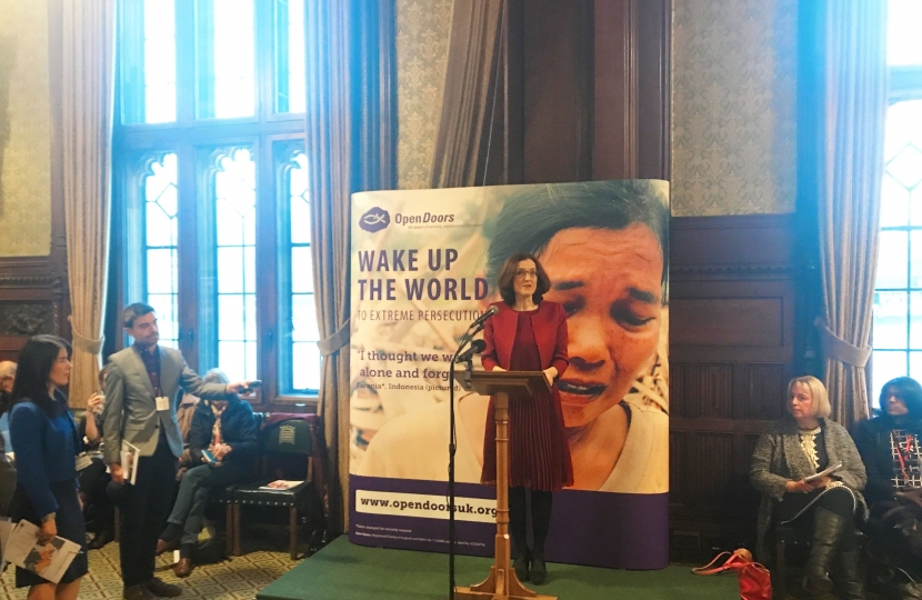 Theresa Villiers launches Open Doors WorldWatchList