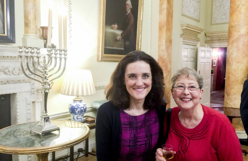 Chanukah at Downing Street with Theresa Villiers MP