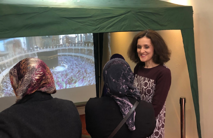 Theresa Villiers at North Finchley Mosque