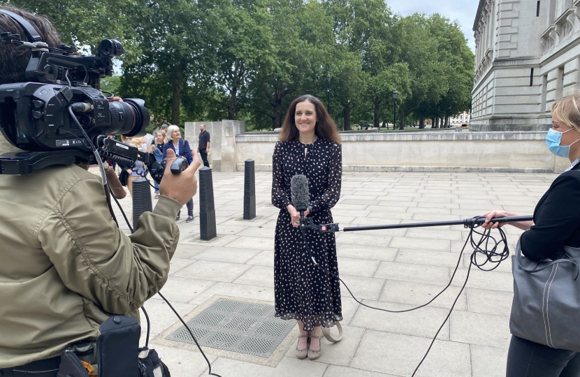 Theresa Villiers at photo call for Excluded UK