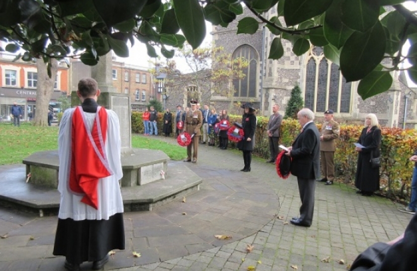 Villiers attends Remembrance Sunday in Chipping Barnet