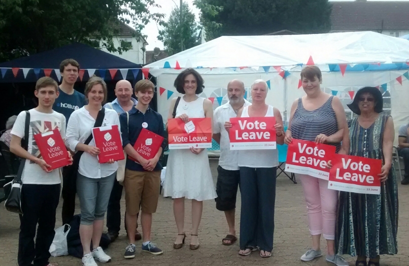 Campaigning to leave in the 2016 referendum on the EU