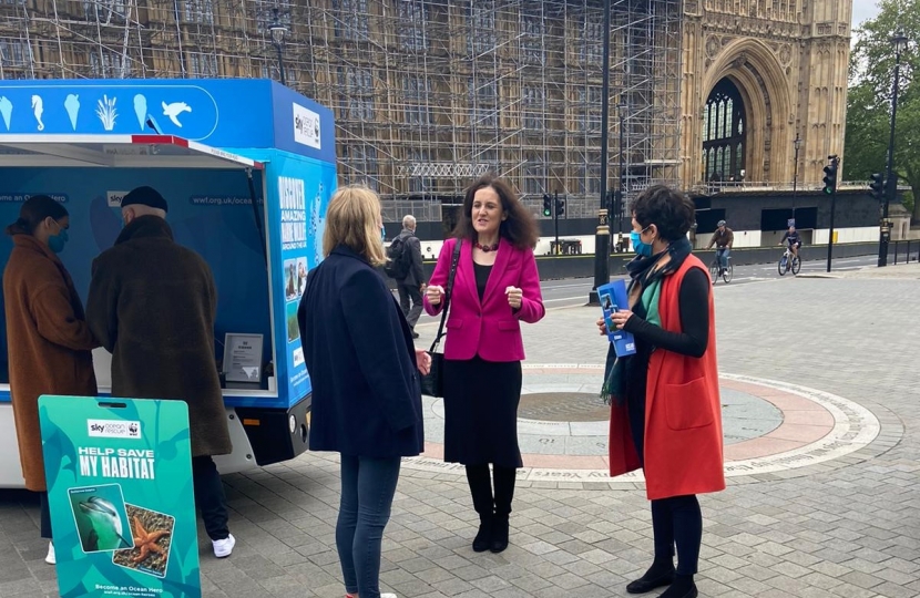 Theresa Villiers meets WWF and Sky Ocean Rescue