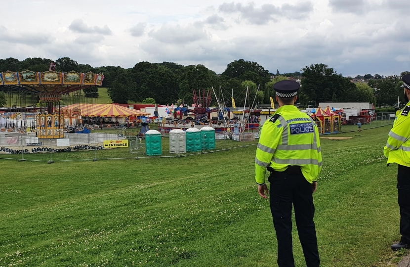 Police in Oak Hill Park, following a stabbing