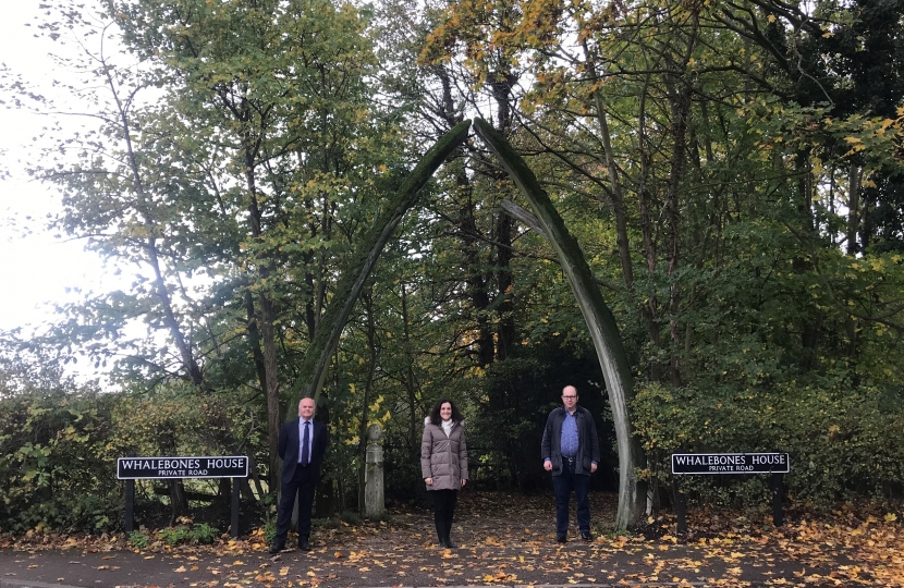 Theresa Villiers campaigning to save the fields at Whalebones in High Barnet