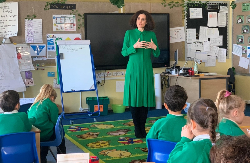 Theresa Villiers at Coppetts Wood School