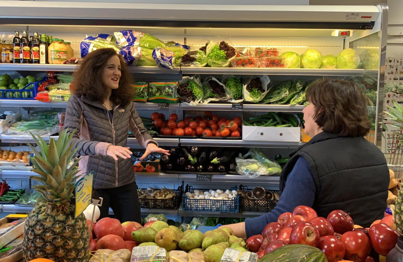 Theresa Villiers visits Green Hill grocers in New Barnet