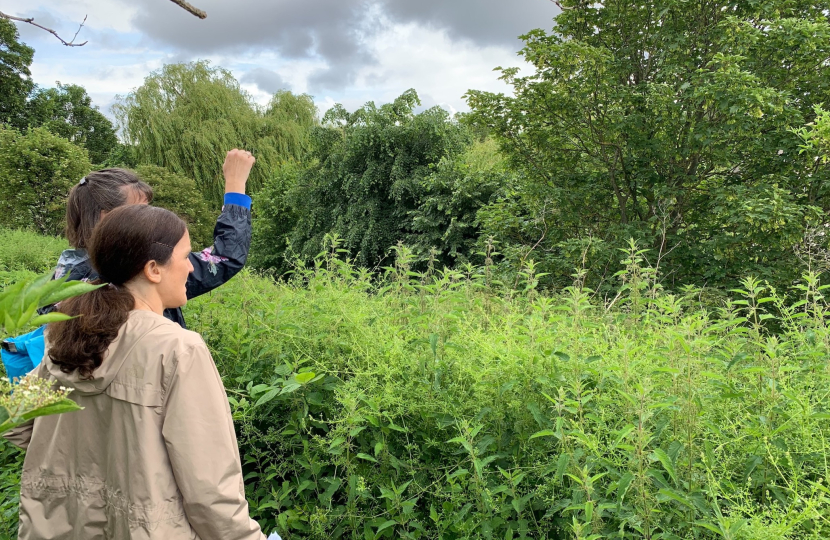 Theresa Villiers in a nature reserve in Barnet