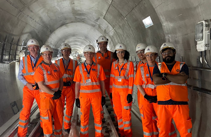 Theresa Villiers visits Bank station improvement works