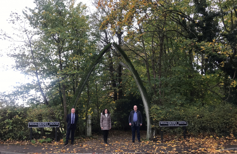 Theresa Villiers campaigning to save the fields at Whalebones