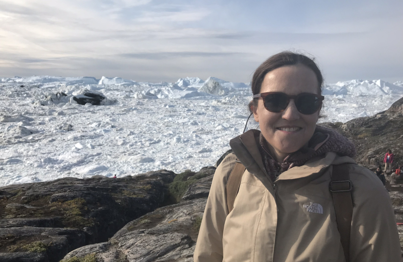 Theresa Villiers visiting Greenland in 2018