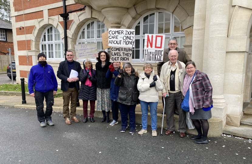 Residents protest about plans for 2400 flats at North London Business Park