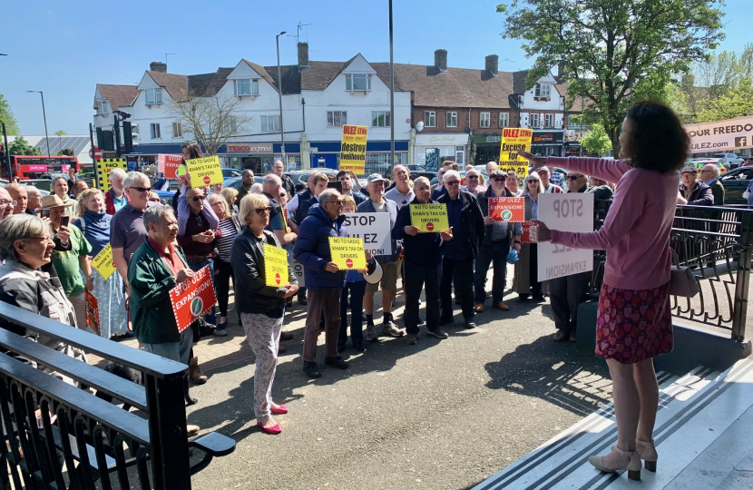 Theresa Villiers MP organises Ulez protest