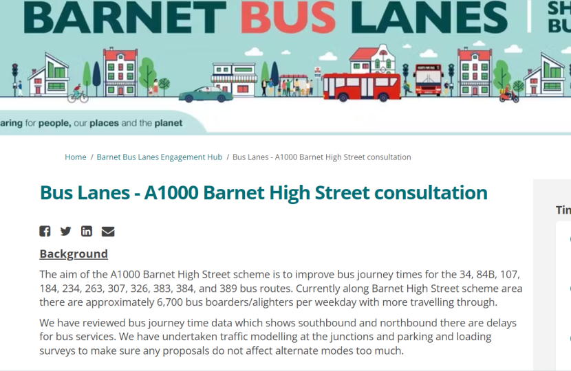 Barnet High Street bus lane consultation