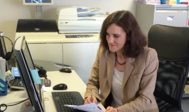 Theresa Villiers at work in her constituency office