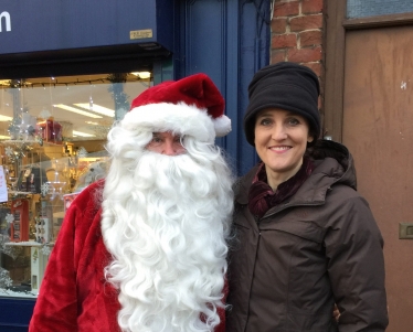 Christmas in East Barnet with Theresa Villiers and Father Christmas