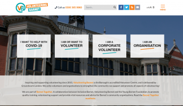 Volunteering Barnet website