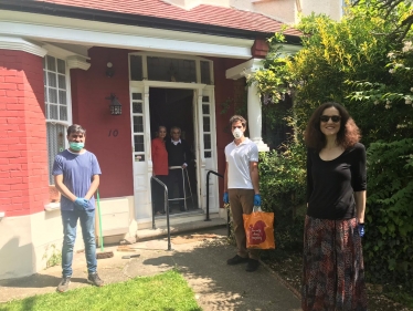 Theresa Villiers joins HSS food donation pick-up.