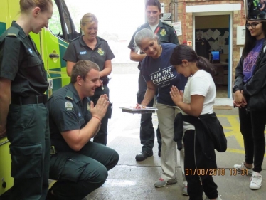 HSS UK meet Friern Barnet ambulance drivers