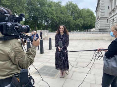 Theresa Villiers at photo call for Excluded UK