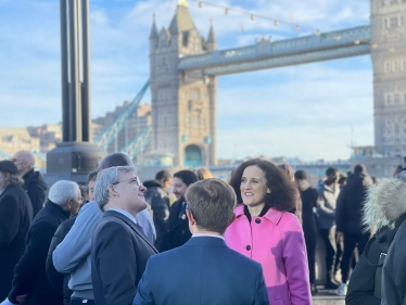 Theresa Villiers leads a rally at City Hall against the Mayor's plans to close suburban station car parks