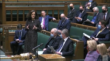 Theresa Villiers asking a question in Parliament on persecuted Christians