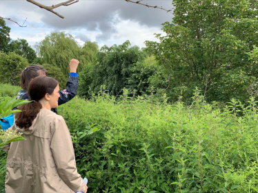 Theresa Villiers in a nature reserve in Barnet