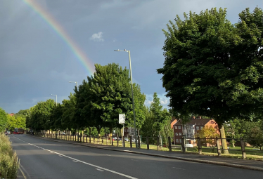 Rainbow over Barnet Hill