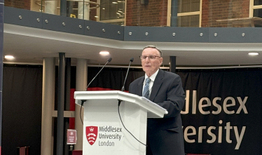 Peter Summerfield speaking at the Barnet Holocaust Memorial Day event 2025