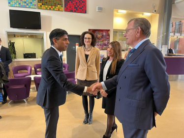 Rishi Sunak visits Jewish school in Barnet with local MP Theresa Villiers