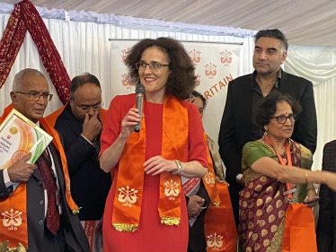 Theresa Villiers attends Diwali in Parliament celebrations hosted by Hindu Forum of Britain